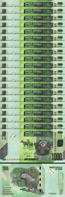 Congo 1000 Francs 2013, UNC, 20 Pcs LOT, Consecutive, P-101b - Image 1 of 4