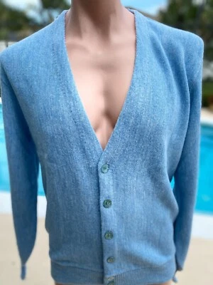 Cárdigan vintage años 60 Puritan The Sporting Life suéter azul para hombre talla XL Foto 1 de 4