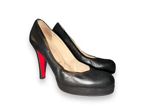 Christian Louboutin Bianca High Heels schwarzes Leder Gr. 38 - Bild 1 von 7