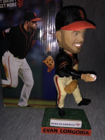 Evan Longoria Bobble Head San Francisco Giants SGA. Tampa Bay Rays & Cover