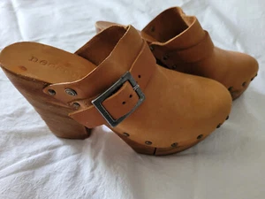 Vintage Neosens® Clogs Plateau High Heels echtes Leder ungetragen - Bild 1 von 12