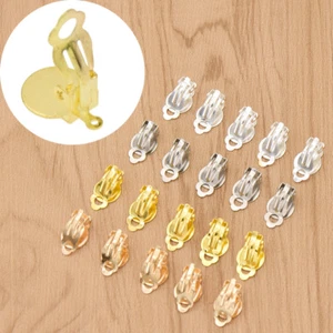 50pcs Gold Silver Clip On Earring Jewelry Making Findings Backing DIY Handcraft - Picture 1 of 14