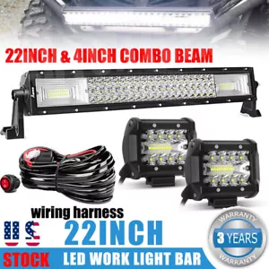 2x 4" Pods Wiring Kit For CFMOTO ZForce 400/500/600/800/1000 22" LED Light Bar - Foto 1 di 12