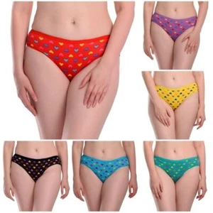 Women's Cotton Panties Combo Pack (Pack of 6) Printed Multicolor Hipster - Picture 1 of 4