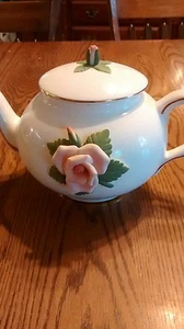 Teleflora Gift Teapot with Applied Rose Gold Trim - Picture 1 of 7