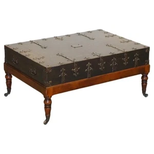 THEODORE ALEXANDER EXQUISITE LARGE COFFEE TABLE DRAWERS ON BOTH SIDES - Picture 1 of 23