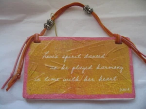 FLAVIA Love's spirit danced Wall Decor Sign Plaque NWT - Picture 1 of 2