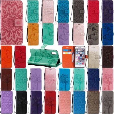 For iPhone 6 7 8 Plus XR XS Max Wallet Card Holder Flip Leather Phone Case Cover - Image 1 of 4