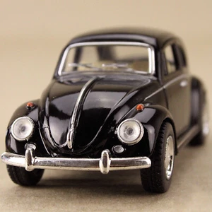 1967 Volkswagen Classical Beetle Black 1:32 13cm Die-Cast Metal Pull Back Opens - Picture 1 of 7