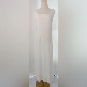 VINTAGE 90s Papillon Los Angeles beaded rayon DRESS MEDIUM - Picture 1 of 7