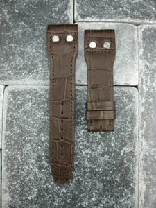 Nuevo 20mm IWC Marrón Grano Cuero Correa Reloj Banda Remache PILOTO Top Pistola Spitfire - Imagen 1 de 6