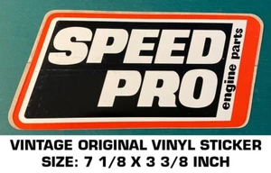 SPEED PRO ENGINE PARTS VINTAGE ORIGINAL DECAL STICKER - NHRA RACING-DRAG - Picture 1 of 3