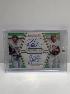 2022 Topps Definitive Joey Votto Barry Larkin Green Dual Auto #/10 Reds - Picture 1 of 2