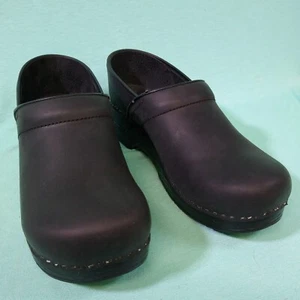 Womens 11.5-12 / EU 42 Dansko Professional Clog Black Leather Comfort - Picture 1 of 9