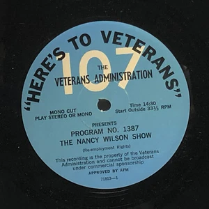 Nancy Wilson/Merle Haggard-Here's To Veterans-Veterans Admin 107-RADIO SHOW - Bild 1 von 2