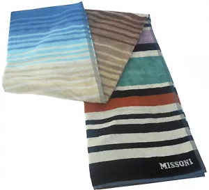 MISSONI HOME BEACH TOWEL VELOUR COTTON ECOLOGIC HYPOALLERGENIC 40x70" AYRTON 160 - Picture 1 of 6