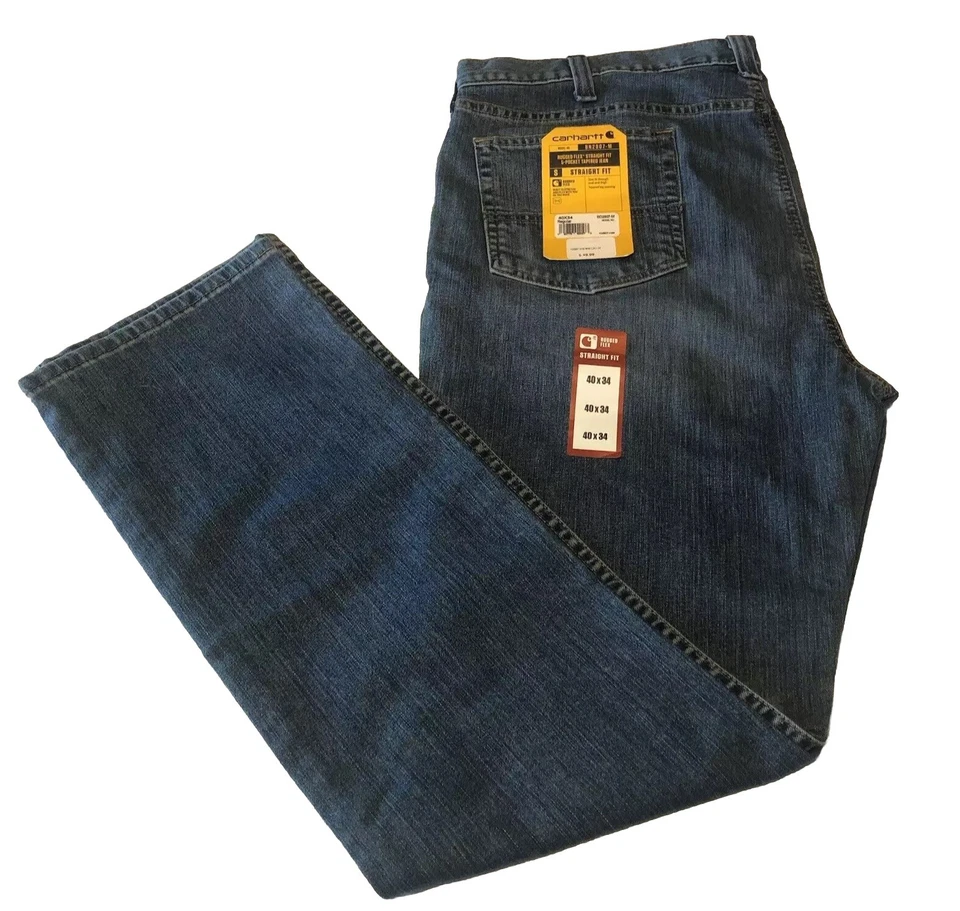 Carhartt Men's Rugged Flex Straight Fit BN2807-M Tapered Jeans Size 34X30 *read