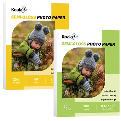 Lot Koala Photo Printer Paper 8.5x11 Glossy / Semi-gloss Thin for Inkjet & Laser - Image 1 of 4