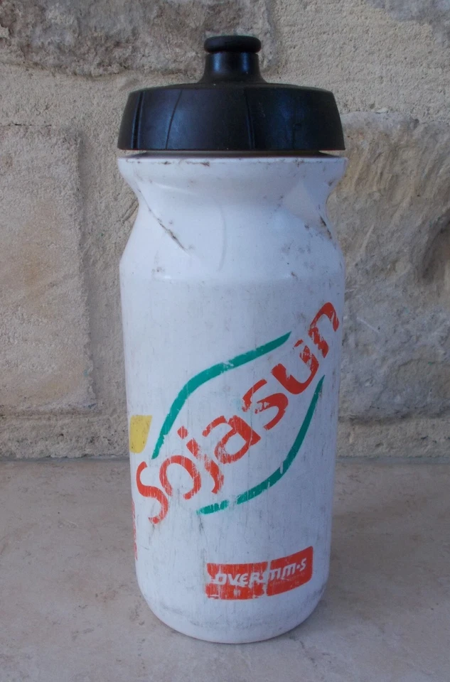 Garrafa de água SOJASUN ciclos bicicleta de estrada equipe ciclismo Zefal Branco França - Imagem 1 de 4