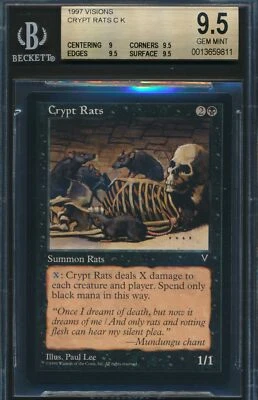 Visions Crypt Rats BGS 9.5 Graded Magic MTG (9811) -magicgraders- - Image 1 of 3