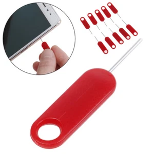 10 pc Red sim card tray removal eject pin key tool~j JzLDUKL B1Axii..x - Photo 1 sur 10