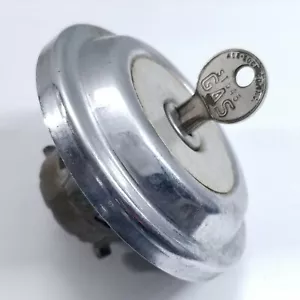 Vintage All Lock Co. Inc Locking gas cap w/1 key, locksmith - Picture 1 of 8