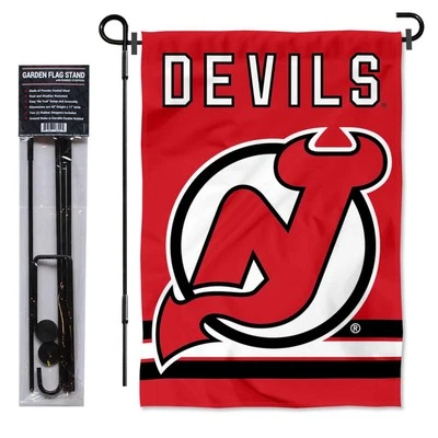 New Jersey Devils Garden Flag and Yard Pole Stand Included - Image 1 of 4