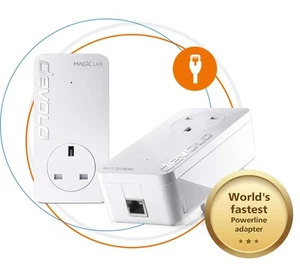 devolo Magic 2-2400 Lan Powerline Starter Kit: Powerline Kit (Up To 2400 Mbps Fo - Photo 1/6
