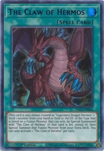 The Claw of Hermos (Purple) - DLCS-EN064 - Ultra Rare - 1st Edition - Damaged - Image 1 of 1