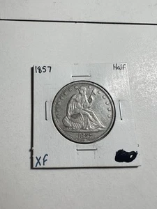 1857 seated liberty half dollar- Extra Fine - Picture 1 of 9