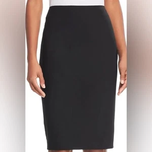 Theory Golda Black Wool Blend Lined Pencil Skirt Knee Length Office Classic 2 - Picture 1 of 6