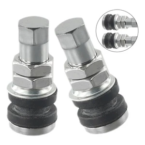 2pcs TR161 Bolt In Tyre Valve/Tire Zinc Alloy Tubeless Clamp In Wheel Rim Rubber - Picture 1 of 24