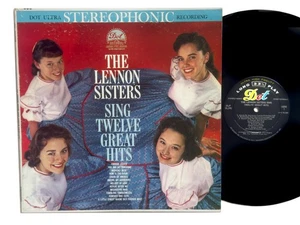 LENNON SISTERS *VG+/VG+* "SING TWELVE GREAT HITS" 1960 US DOT LABEL STEREO LP - Picture 1 of 2