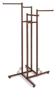 4-Way Clothing Rack with Straight Arms - Boutique Cobblestone - Picture 1 of 2