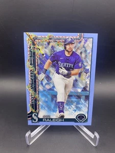 2025 Topps Holiday Cal Raleigh Azul Lavanda Brillo SP Seattle Mariners - Imagen 1 de 2
