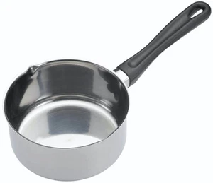 KitchenCraft Stainless Steel 14cm Milk Pan with 3 Millimetre aluminium base - Picture 1 of 6