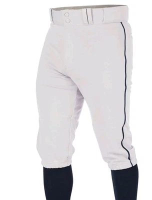 Champro Boy's Triple Crown 2.0 Baseball Knickers w/ Braid - White/Navy Youth XS - Image 1 of 4