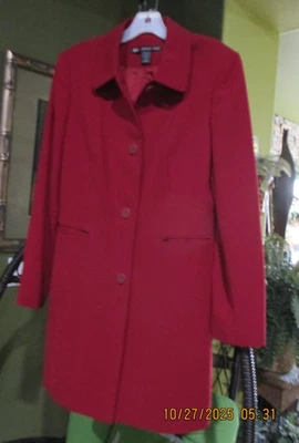 DONNA GRAY BEATIFUL LONG BURGUNDY SUIT JACKET LINED LONG SLEEVES POCKETS SIZE 10 - Image 1 of 4