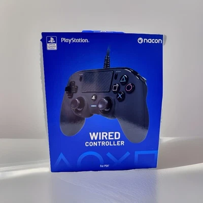 Nacon Wired Controller for PlayStation 4 PS4 and PC, Black Sealed - Image 1 of 4