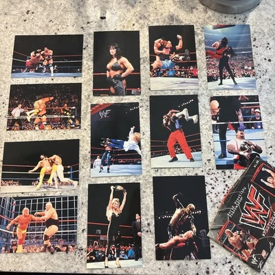 2 Vintage 1999 WWF Logo Wrestling Wrestlemania Live 12 Photocards Trading Cards - Image 1 of 4