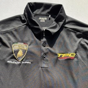 OGIO Lamborghini TPC Racing Polo Shirt XL Black Squadra Corse Embroidered - Picture 1 of 16