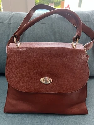 Tre Vero Tobacco Leather Handbag With Dust Bag - Image 1 of 4