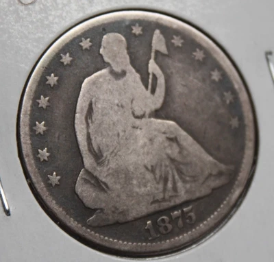 1875 CC Seated Liberty Silver Half Dollar  [115GRA] - Image 1 of 4