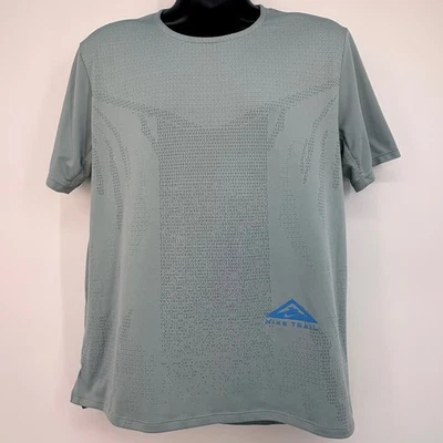 Camiseta Nike Trail Rise 365 Dri Fit Hombre Manga Corta Correr Atlética Salvia M Foto 1 de 4