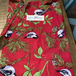 "Nuevo bolso de mano cruzado April Cornell 13"" x 18"" rojo con pájaros" - Imagen 1 de 6