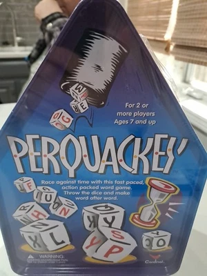 2001~Perquackey Dice Word Game COMPLETE No. 4500 Cardinal ~ New In SEALED Tin! - Image 1 of 4