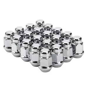 20 Pc Ford Lug Nut 1/2-20 Chrome 1.4" Fit 5-Lug F100/F150/Edge/Explorer/Flex etc - Picture 1 of 7