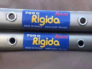 NOS Set di 2 clincher vintage RIGIDA Score CERCHI 700C 32 fori - Foto 1 di 12