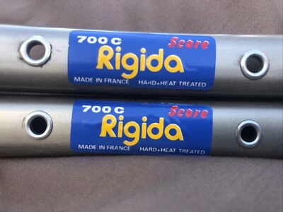 NOS Set of 2 Vintage RIGIDA Score RIMS 700C  32 hole Clinchers - Image 1 of 4