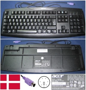 CLAVIER QWERTY DANOIS/ tastatur ACER SK-1688 KB.6880B.073 GYUR845K Prise PS/2 - Picture 1 of 1
